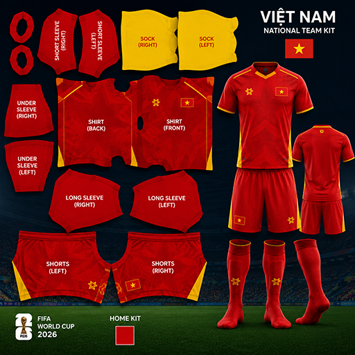 Áo đấu đội tuyển Việt Nam cho game DLS